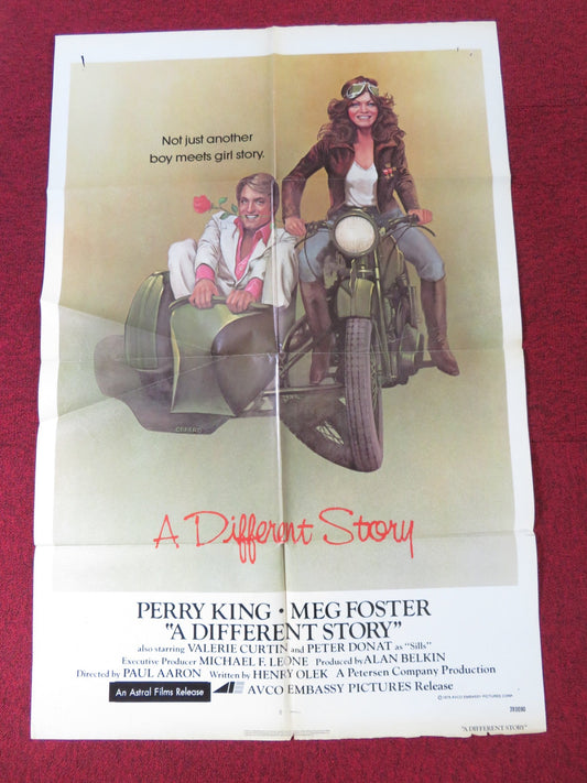 A DIFFERENT STORY FOLDED US ONE SHEET POSTER PERRY KING MEG FOSTER 1978 - Rendezvous Cinema