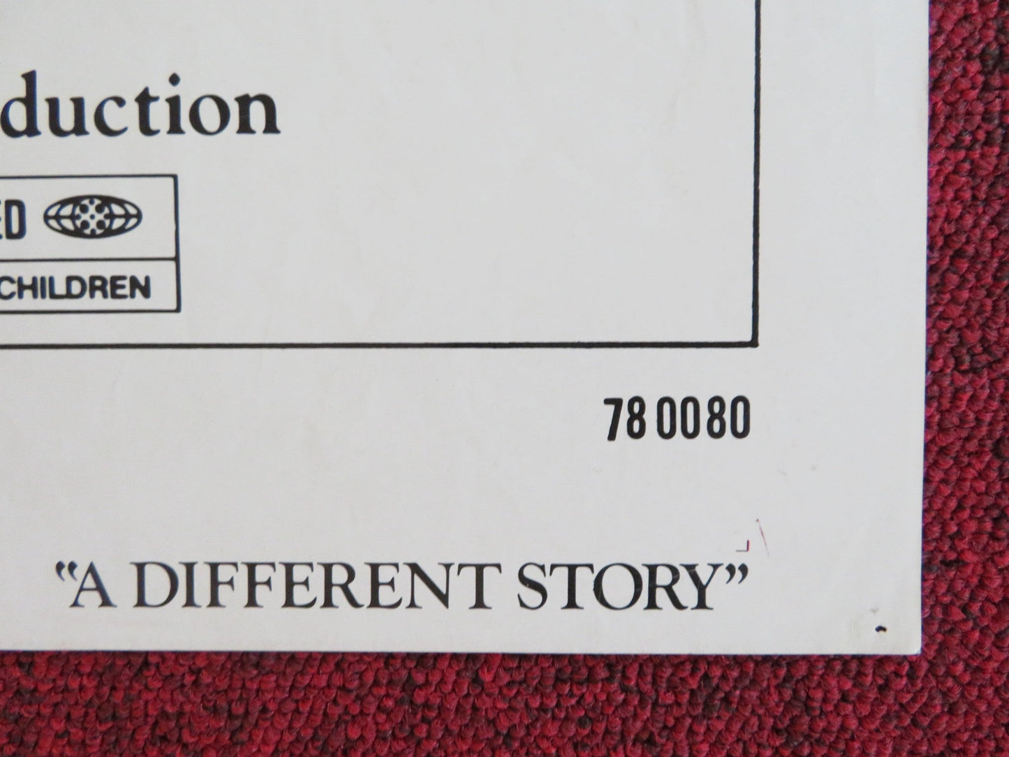 A DIFFERENT STORY - STYLE B FOLDED US ONE SHEET POSTER PERRY KING M. FOSTER 1978 - Rendezvous Cinema