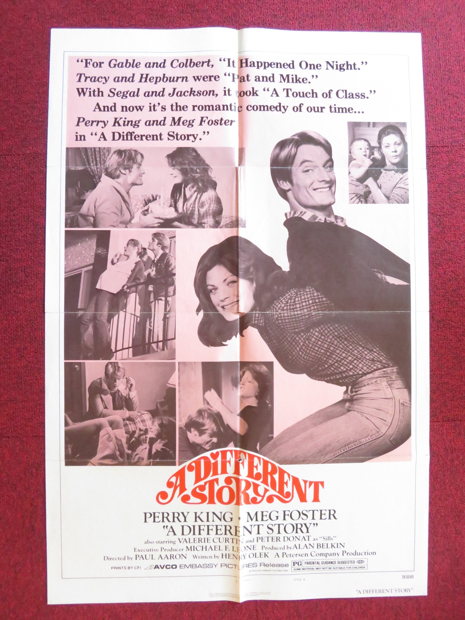 A DIFFERENT STORY - STYLE B FOLDED US ONE SHEET POSTER PERRY KING M. FOSTER 1978 - Rendezvous Cinema