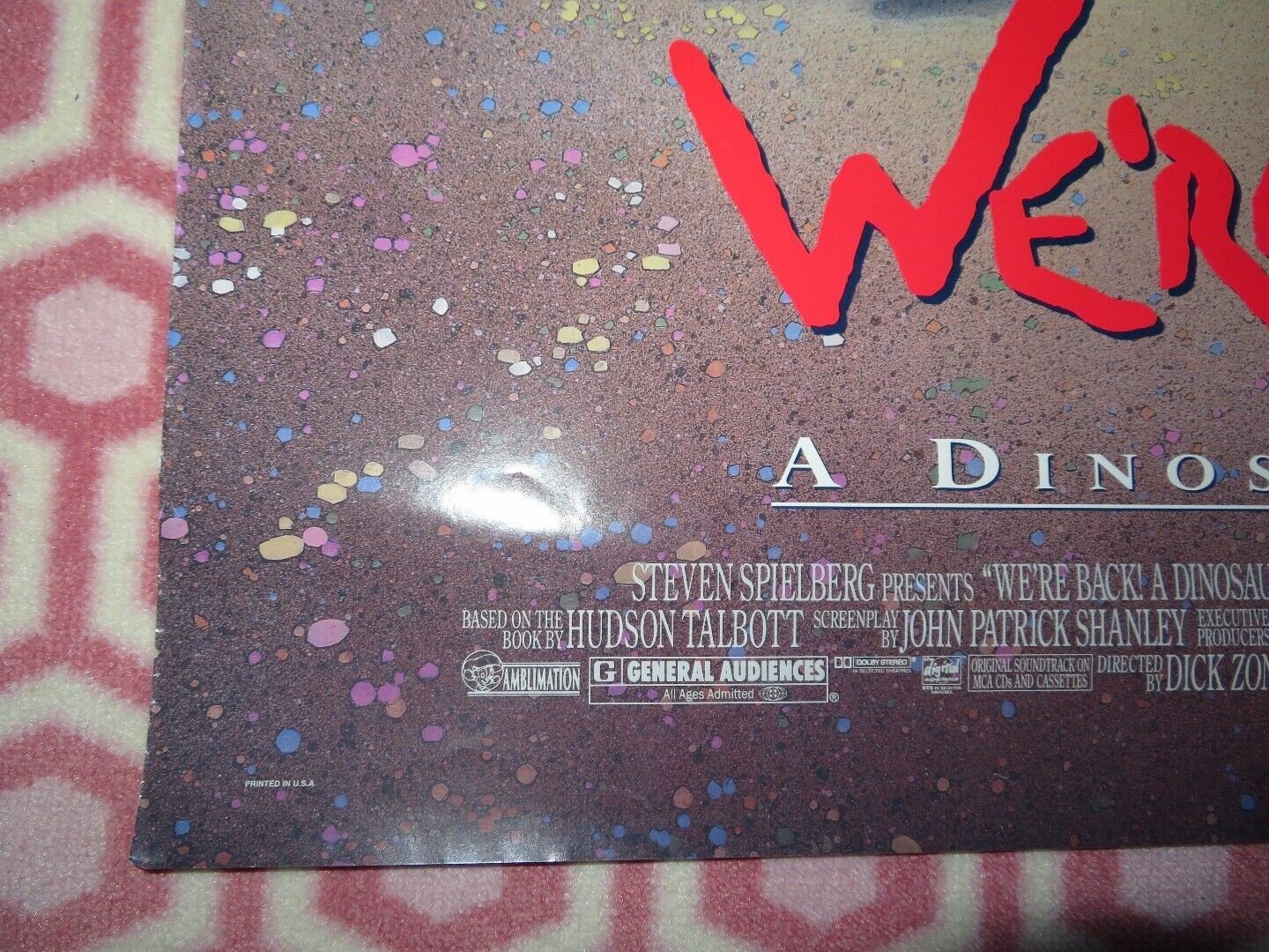 A DINOSAUR'S STORY US ONE SHEET ROLLED POSTER SPIELBERG 1993 - Rendezvous Cinema