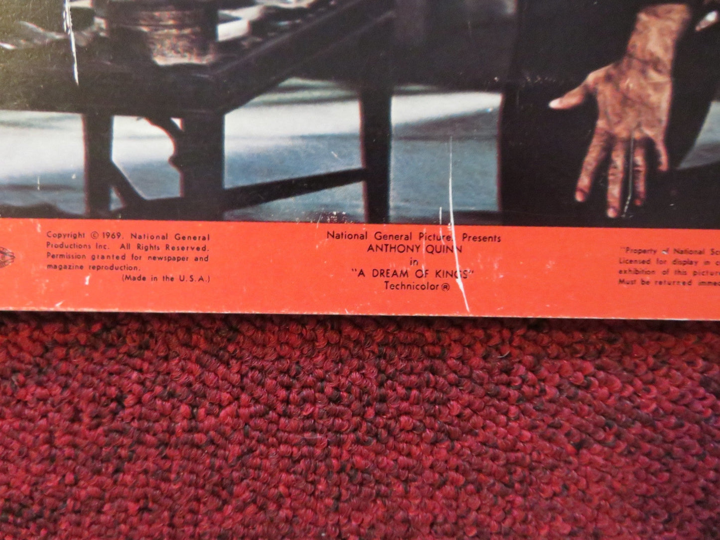 A DREAM OF KINGS - 7 LOBBY CARD ANTHONY QUINN IRENE PAPAS 1969 Rendezvous Cinema Movie posters