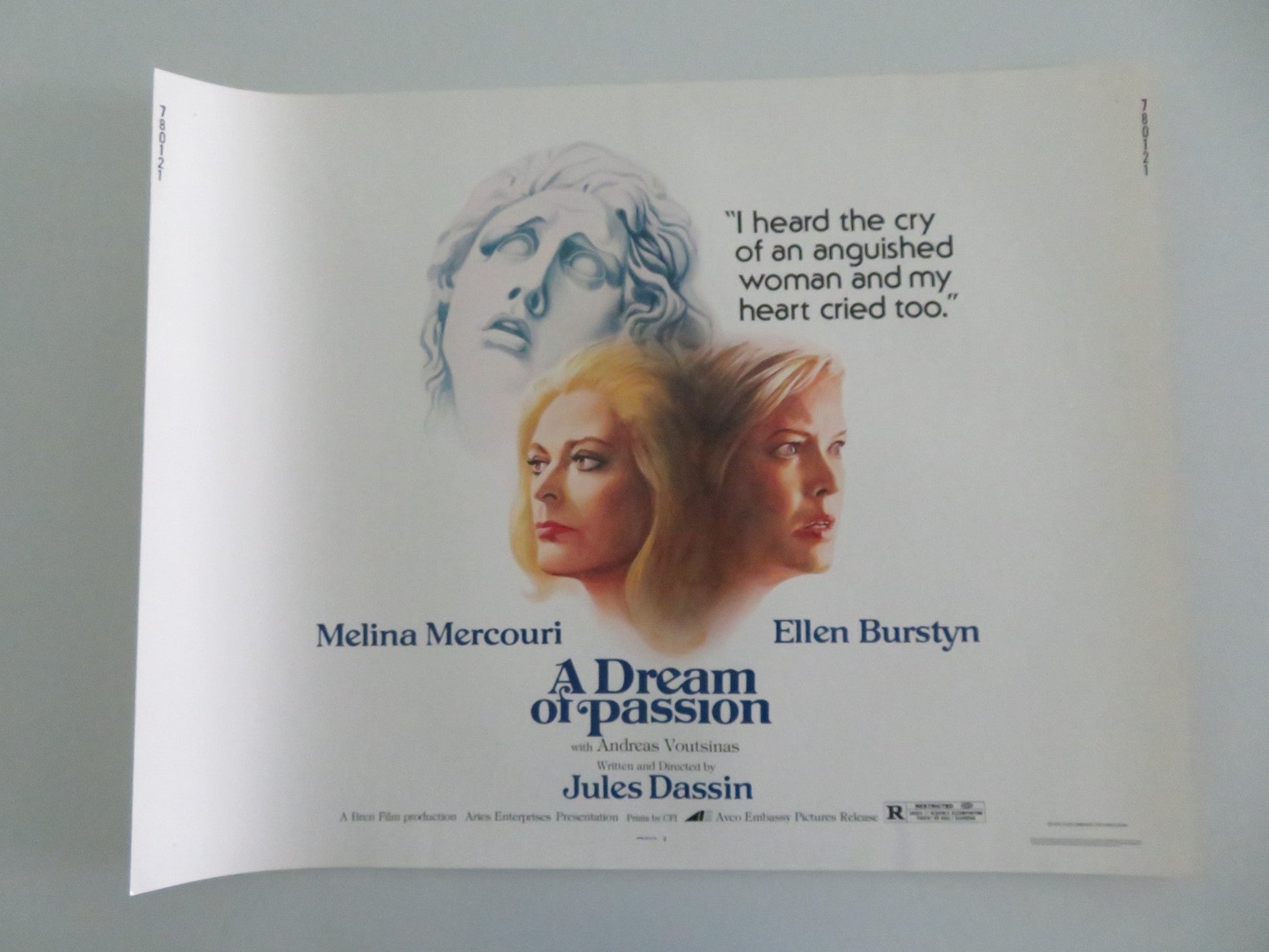 A DREAM OF PASSION US HALF SHEET (22"x 28") POSTER MELINA MERCOURI 1978 Movie posters