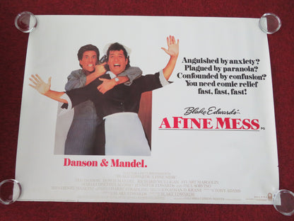 A Fine Mess UK Quad Rolled Poster Ted Danson Howie Mandel 1986 Movie posters