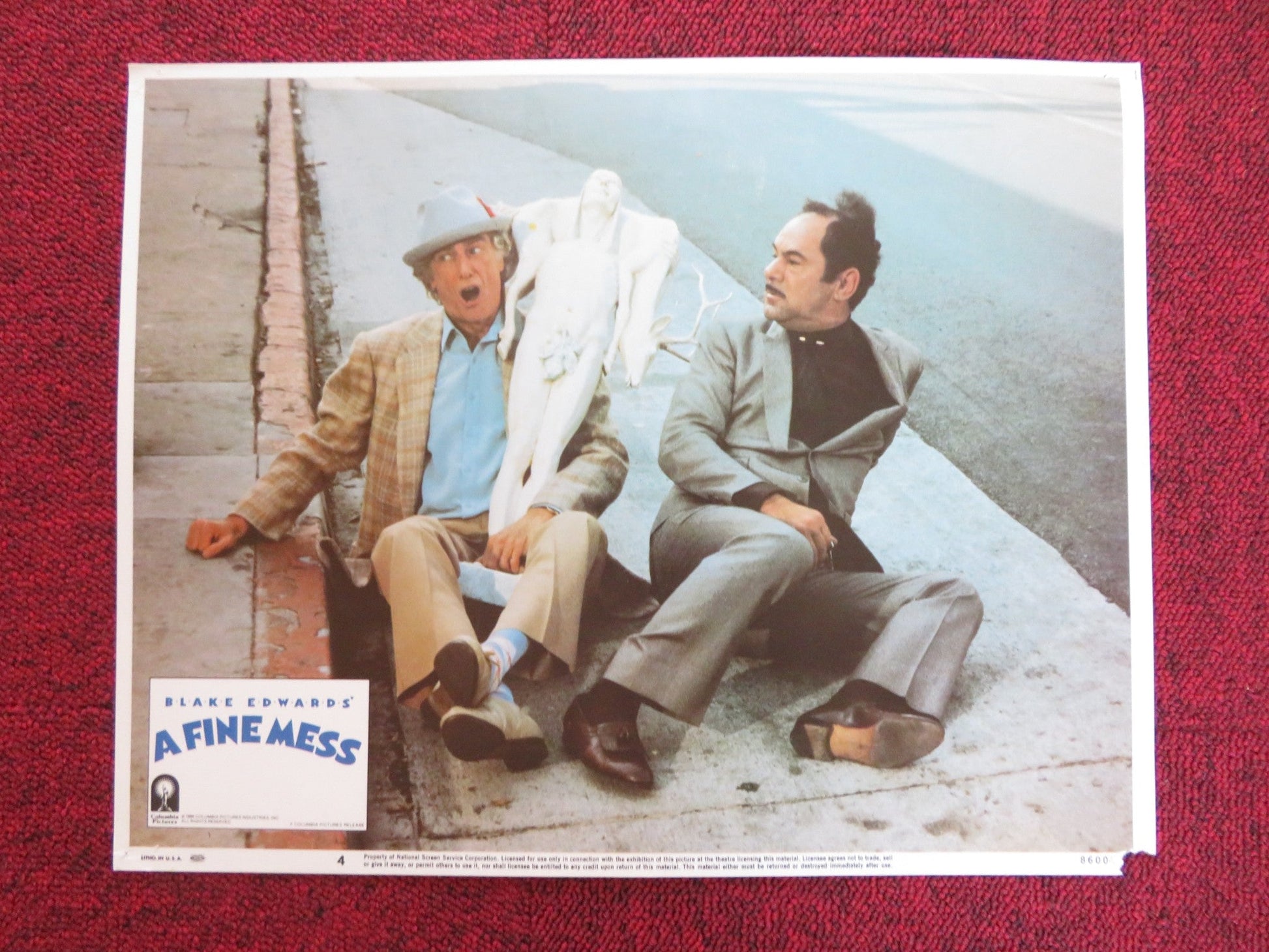 A FINE MESS US LOBBY CARD FULL SET TED DANSON HOWIE MANDEL 1986 Rendezvous Cinema Movie posters