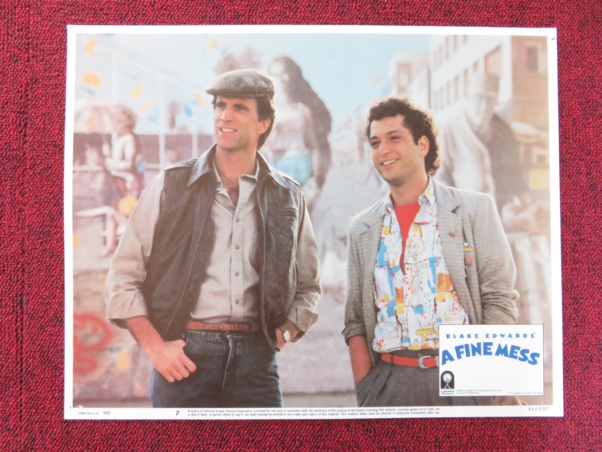 A FINE MESS US LOBBY CARD FULL SET TED DANSON HOWIE MANDEL 1986 Rendezvous Cinema Movie posters
