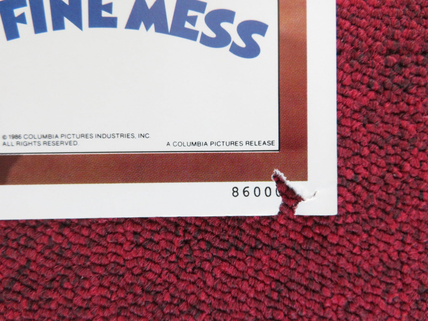 A FINE MESS US LOBBY CARD FULL SET TED DANSON HOWIE MANDEL 1986 Rendezvous Cinema Movie posters