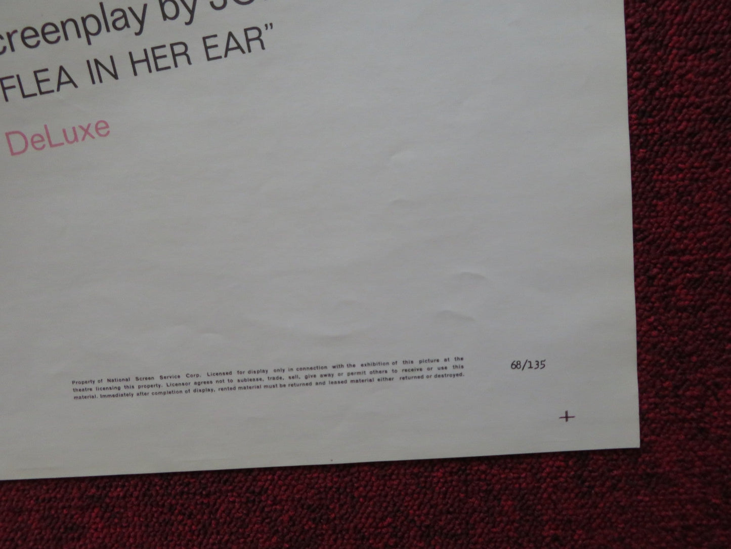 A FLEA IN HER EAR STYLE A FOLDED US ONE SHEET POSTER REX HARRISON R. HARRIS 1968 - Rendezvous Cinema