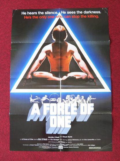 A FORCE OF ONE FOLDED US ONE SHEET POSTER CHUCK NORRIS JENNIFER O'NEILL 1978 - Rendezvous Cinema