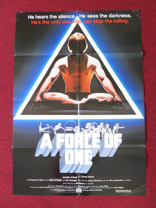 A FORCE OF ONE FOLDED US ONE SHEET POSTER CHUCK NORRIS JENNIFER O'NEILL 1978 - Rendezvous Cinema