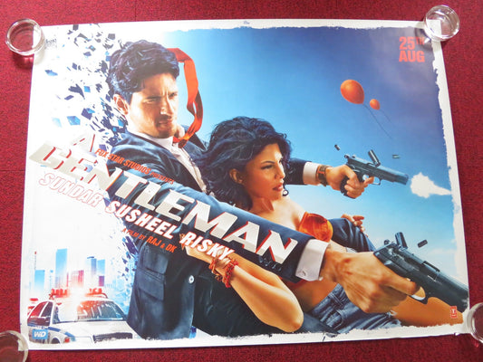 A GENTLEMAN UK QUAD ROLLED POSTER SIDHARTH MALHOTRA SUNIEL SHETTY 2017 Rendezvous Cinema Movie posters