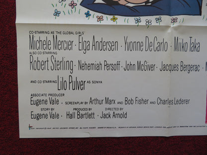 A GLOBAL AFFAIR FOLDED US ONE SHEET POSTER BOB HOPE MICHELE MERCIER 1964 - Rendezvous Cinema