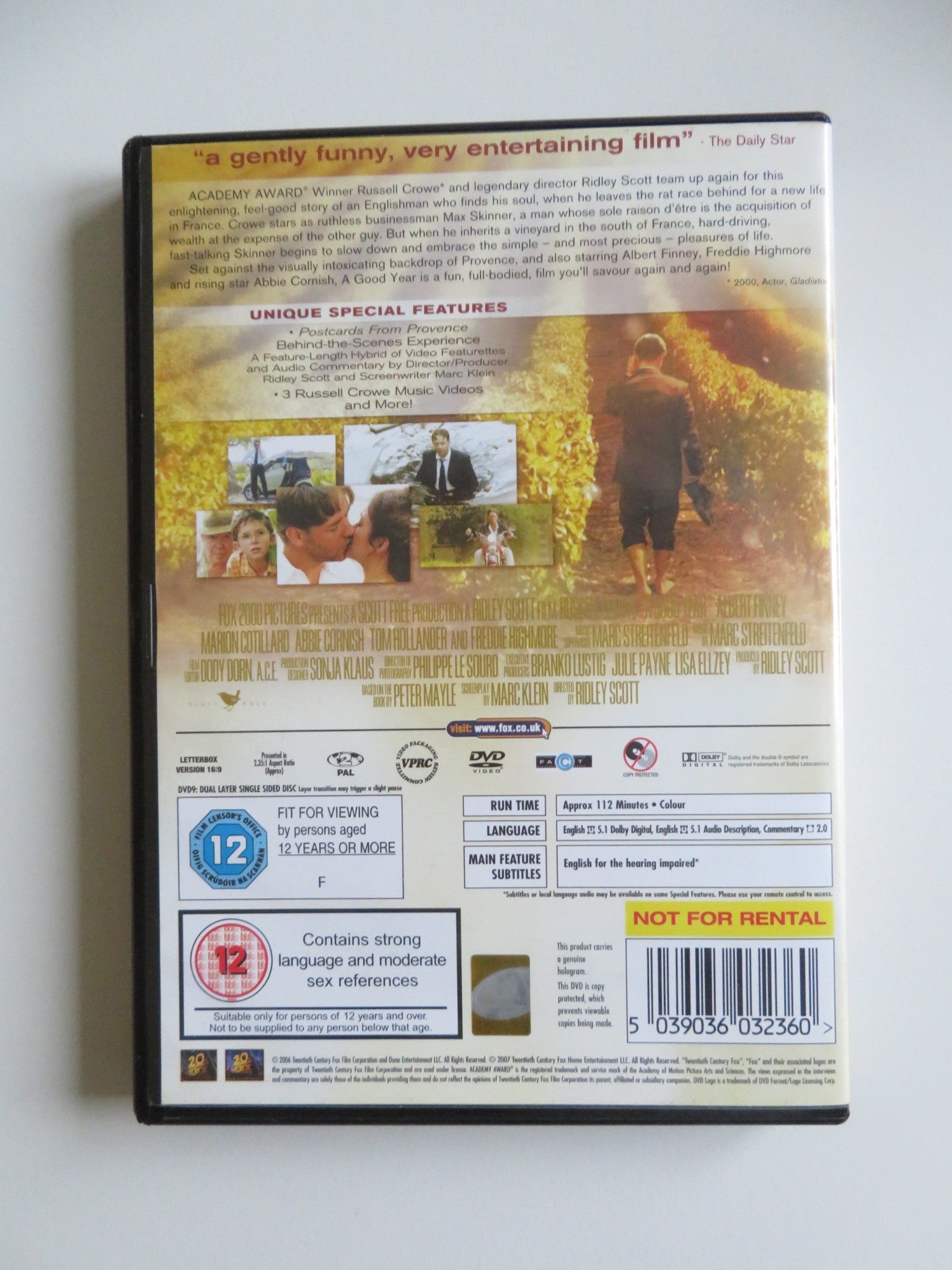 A GOOD YEAR (DVD) RUSSELL CROWE FREDDIE HIGHMORE 2006 REGION 2 Movie posters