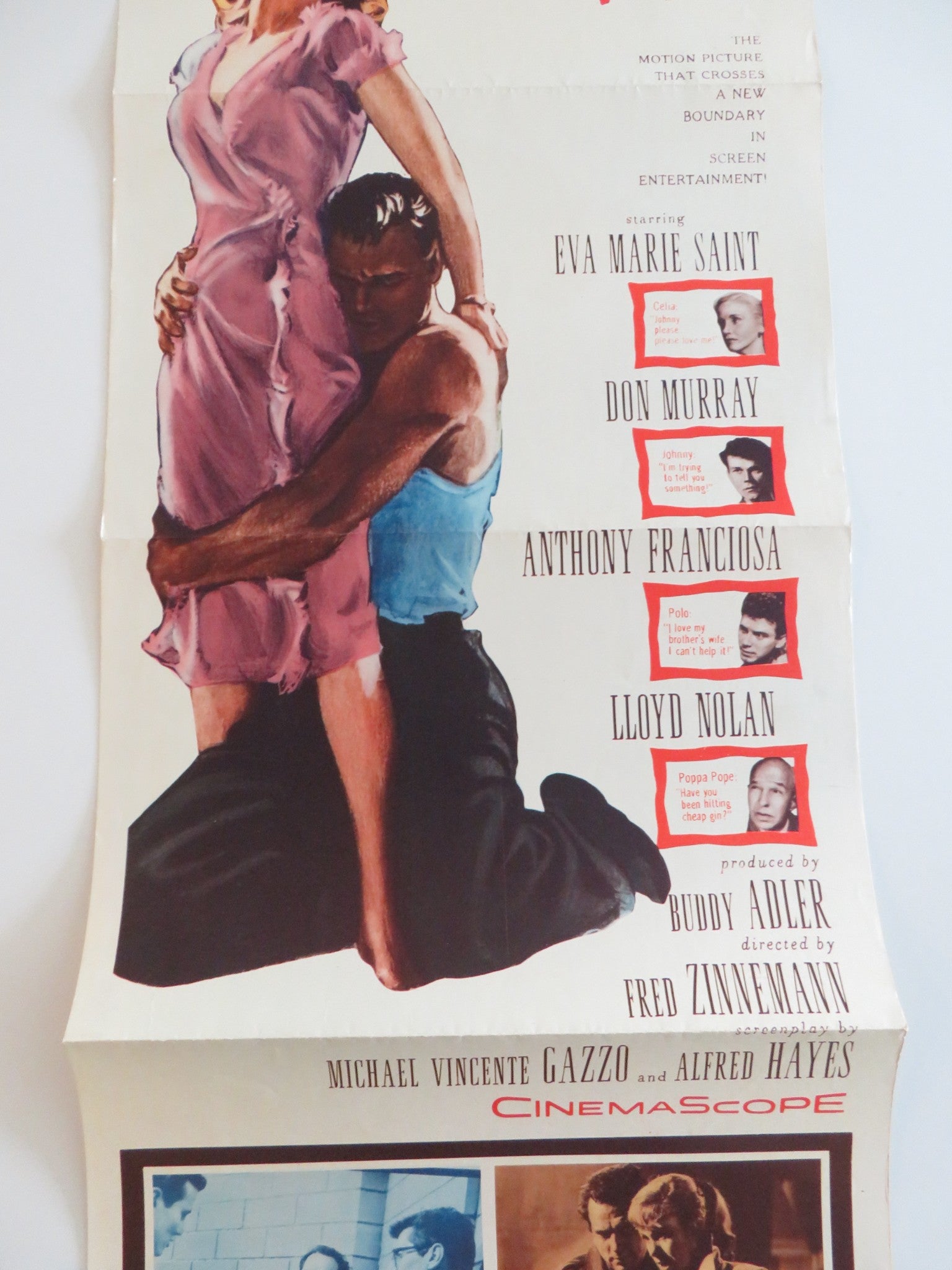 A HATFUL OF RAIN US INSERT POSTER EVA MARIE SAINT DON MURRAY 1957 Rendezvous Cinema Movie posters