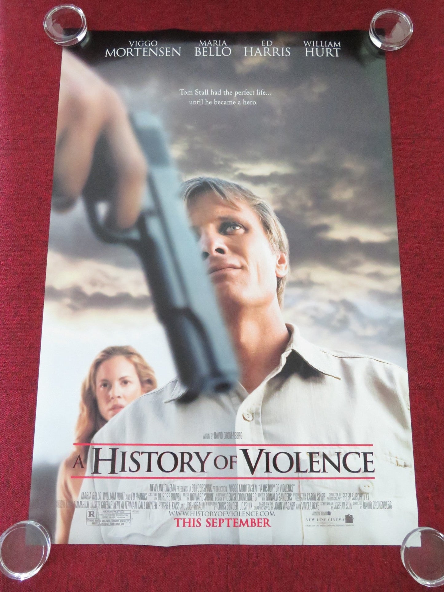 A HISTORY OF VIOLENCE US ONE SHEET ROLLED POSTER VIGGO MORTENSEN M. BELLO 2005 Movie posters