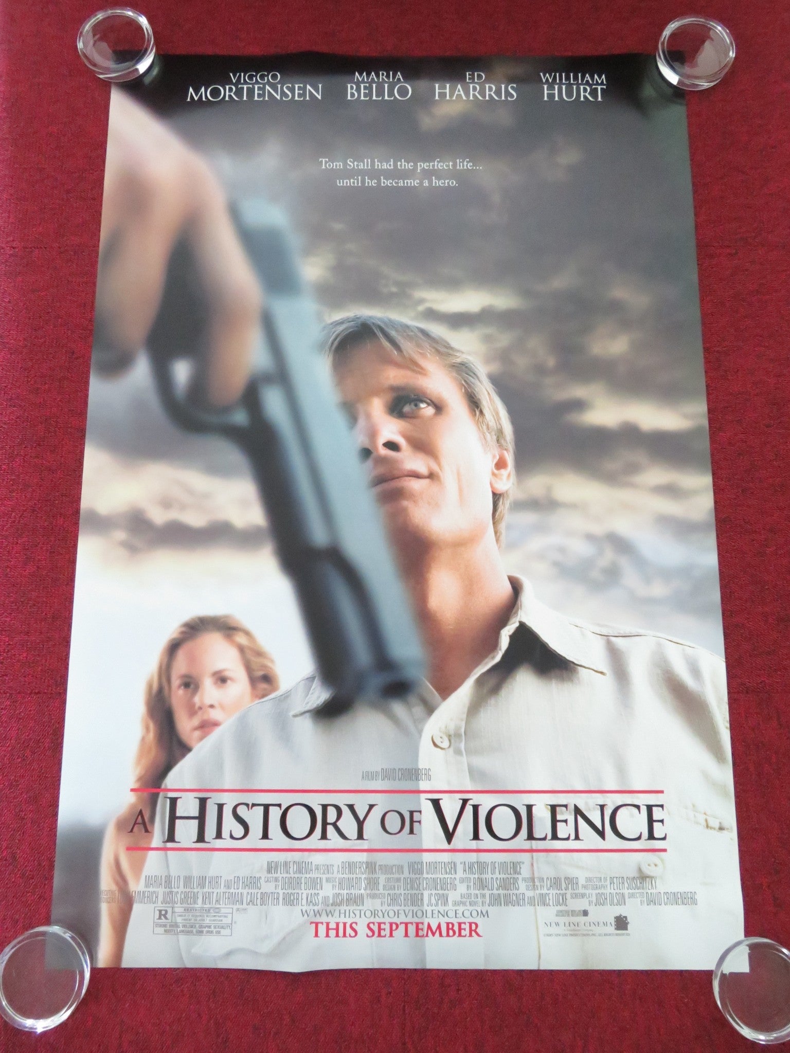 A HISTORY OF VIOLENCE US ONE SHEET ROLLED POSTER VIGGO MORTENSEN M. BELLO 2005 Movie posters