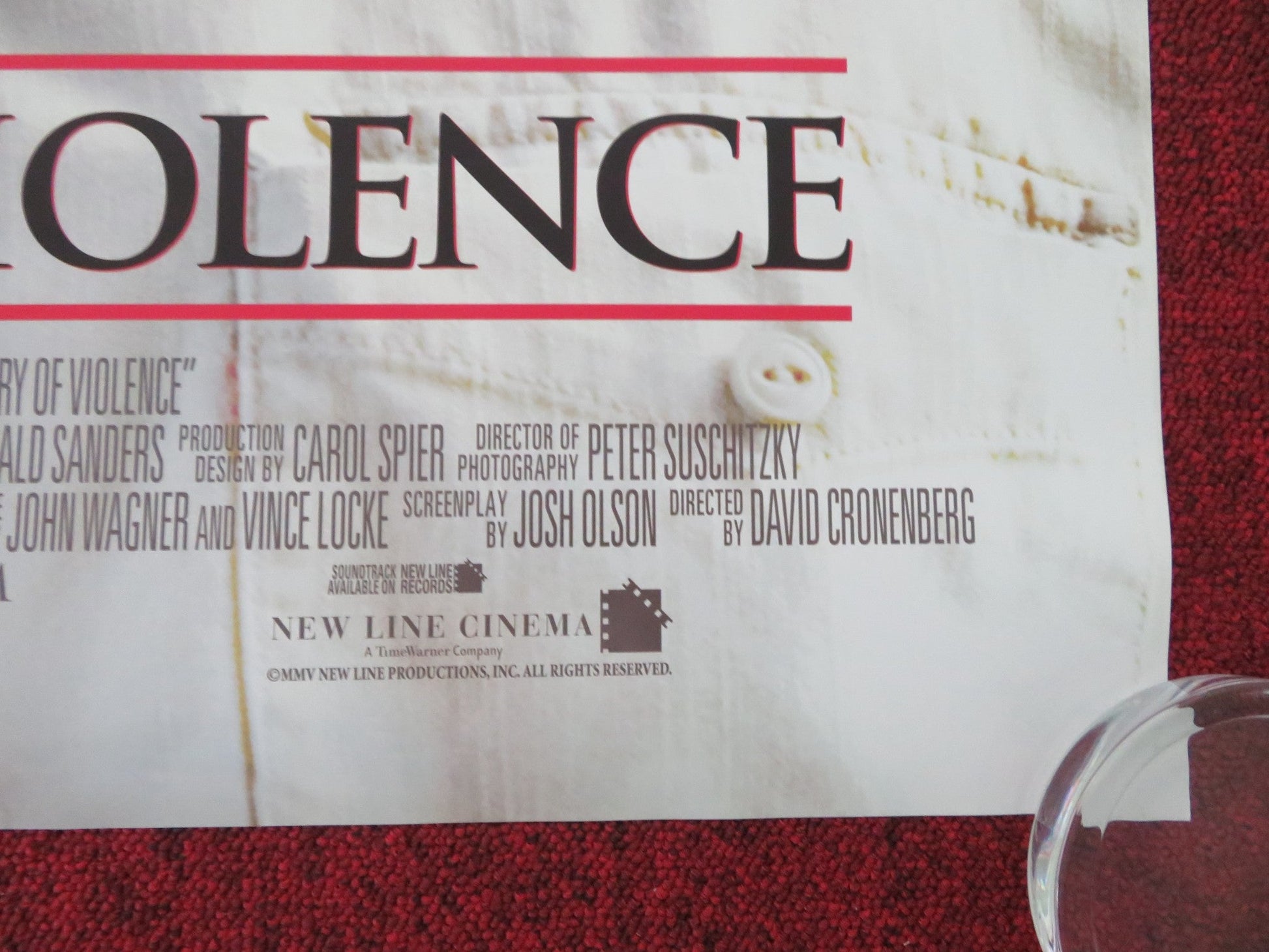 A HISTORY OF VIOLENCE US ONE SHEET ROLLED POSTER VIGGO MORTENSEN M. BELLO 2005 Movie posters