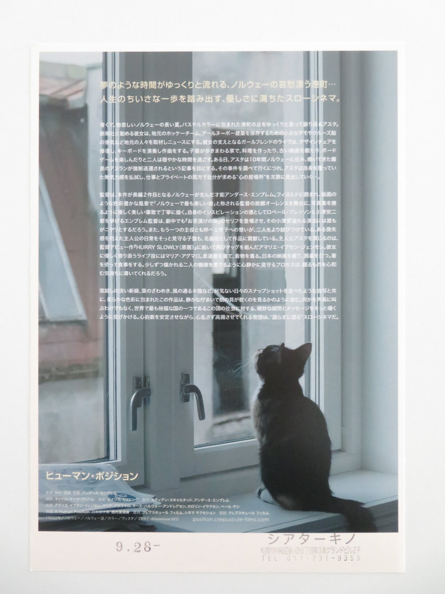 A Human Position - b Japanese Chirashi (B5) Poster Jensen Agwumaro 2022 Movie posters