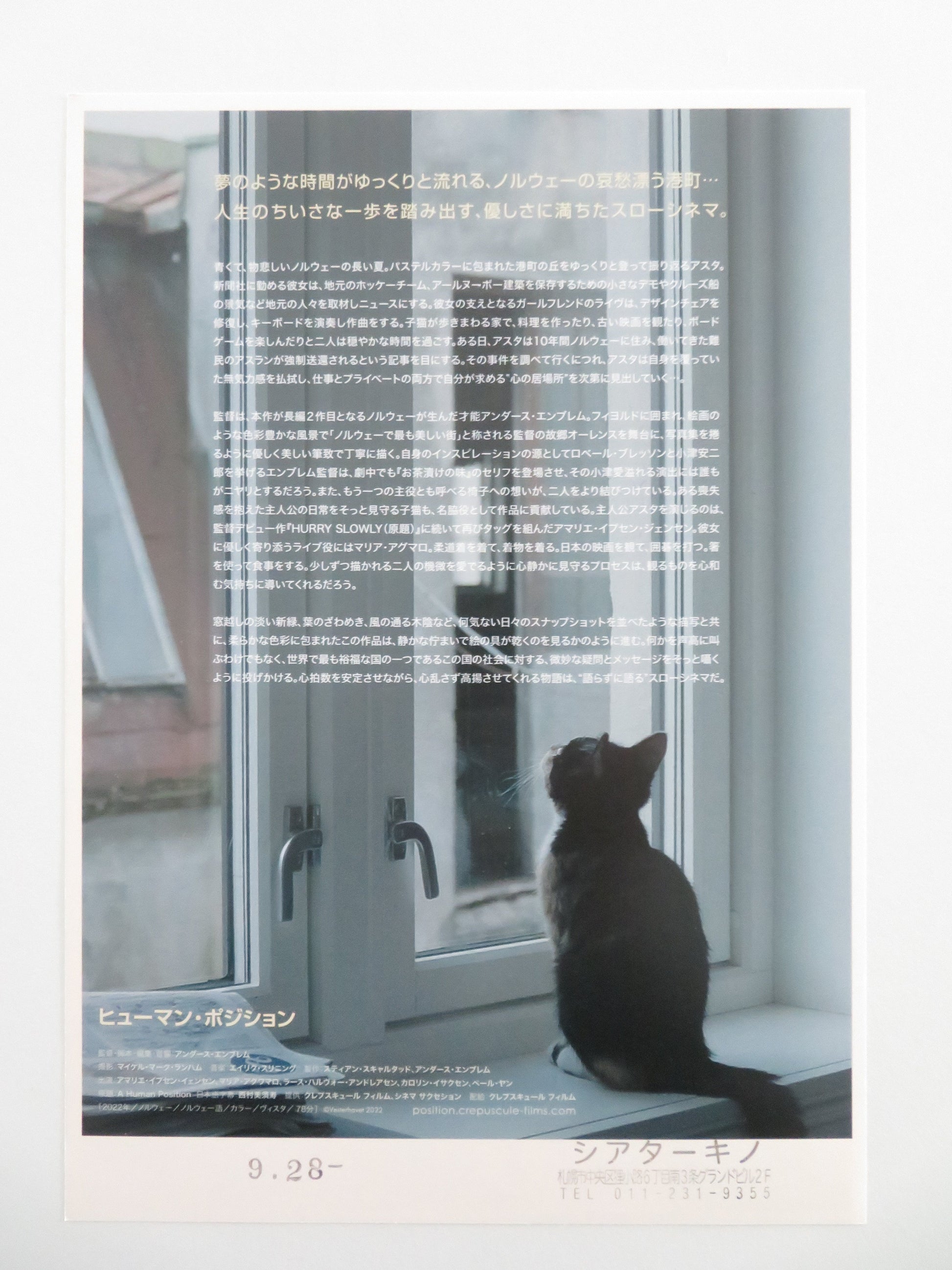 A Human Position - b Japanese Chirashi (B5) Poster Jensen Agwumaro 2022 Movie posters