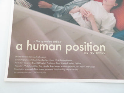 A HUMAN POSITION JAPANESE CHIRASHI (B5) POSTER AMALIE IBSEN JENSEN 2022 Rendezvous Cinema Movie posters