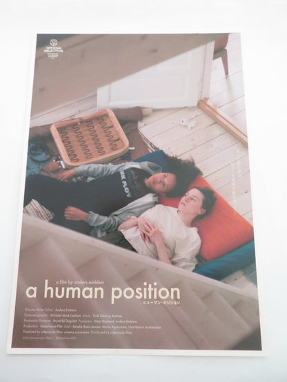 A HUMAN POSITION JAPANESE CHIRASHI (B5) POSTER AMALIE IBSEN JENSEN 2022 Rendezvous Cinema Movie posters