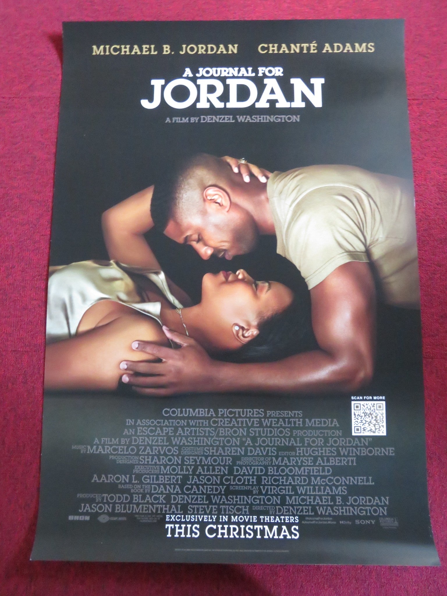 A JOURNAL FOR JORDAN US ONE SHEET ROLLED POSTER MICHAEL B. JORDAN 2021 - Rendezvous Cinema
