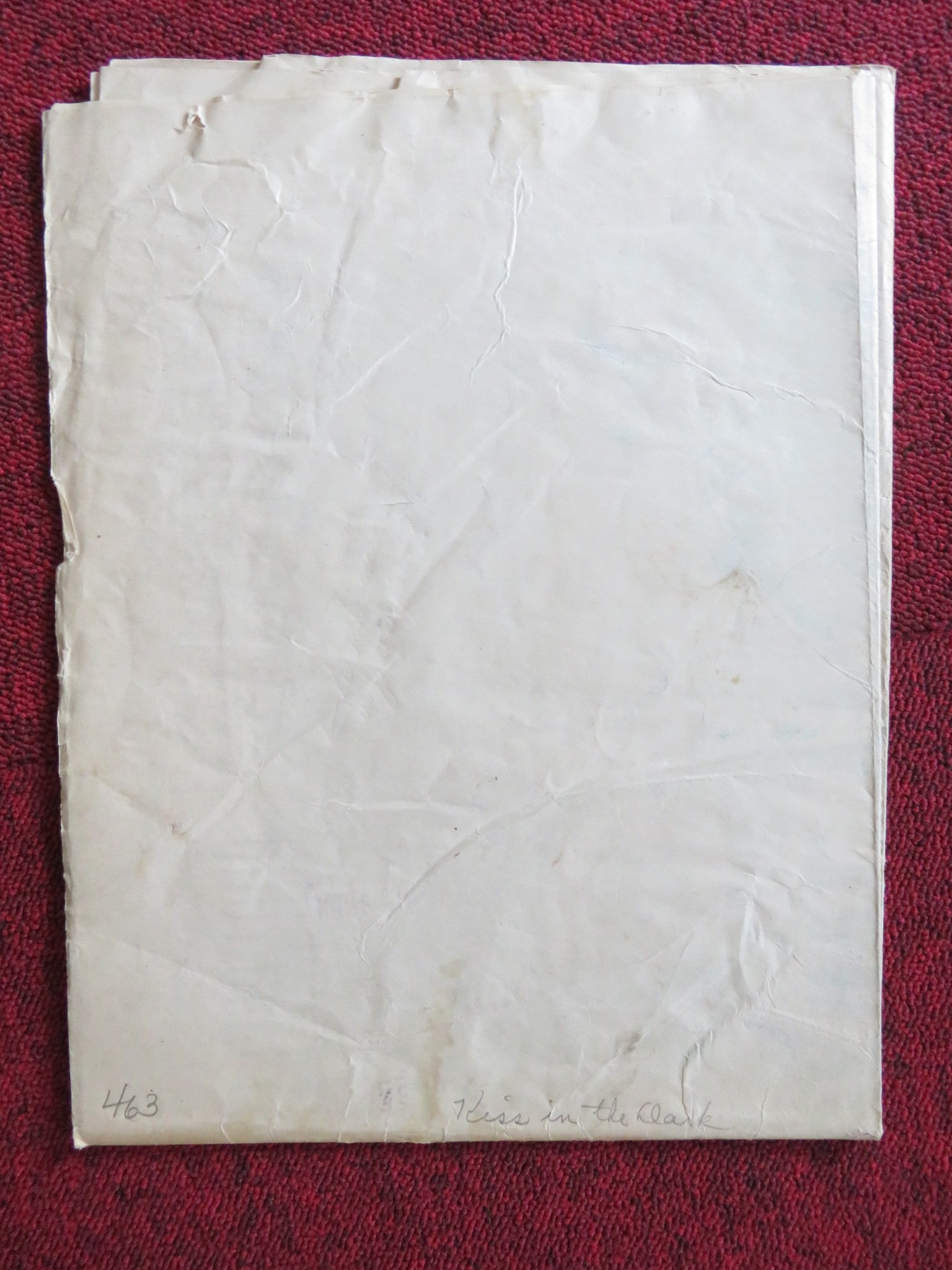 A KISS IN THE DARK FOLDED US ONE SHEET POSTER DAVID NIVEN JANE WYMAN 1949 - Rendezvous Cinema