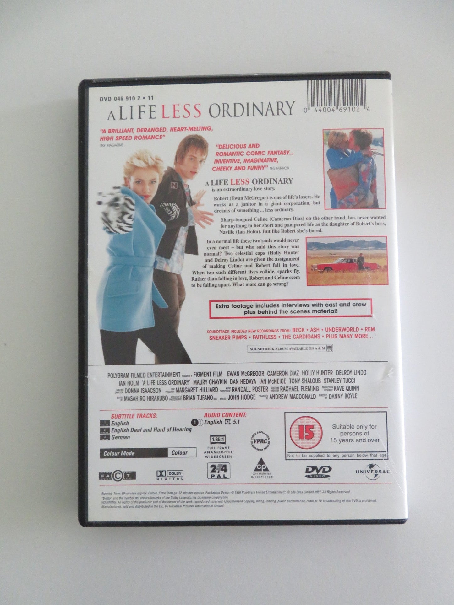 A LIFE LESS ORDINARY (DVD) EWAN MCGREGOR CAMERON DIAZ 1997 REGION 2, 4 Movie posters