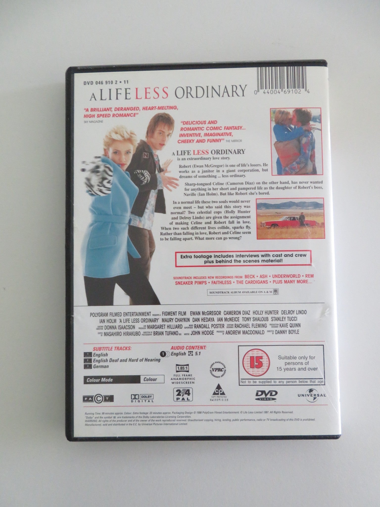 A LIFE LESS ORDINARY (DVD) EWAN MCGREGOR CAMERON DIAZ 1997 REGION 2, 4 Movie posters