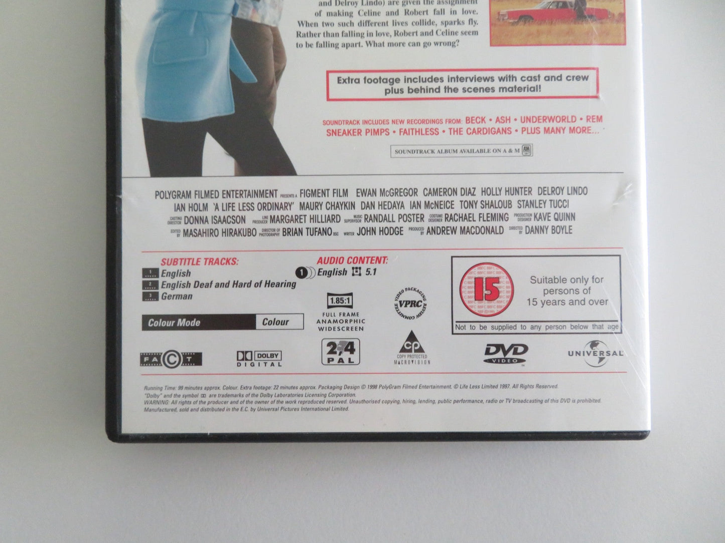 A LIFE LESS ORDINARY (DVD) EWAN MCGREGOR CAMERON DIAZ 1997 REGION 2, 4 Movie posters