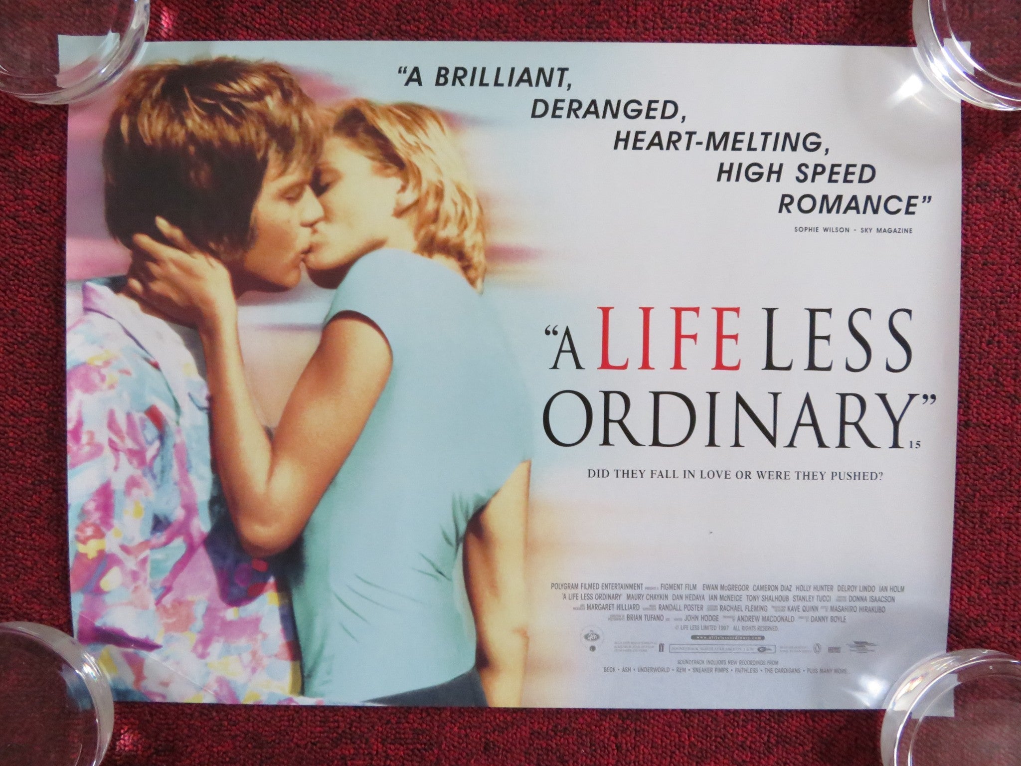A LIFE LESS ORDINARY UK MINI QUAD POSTER EWAN MCGREGOR CAMERON