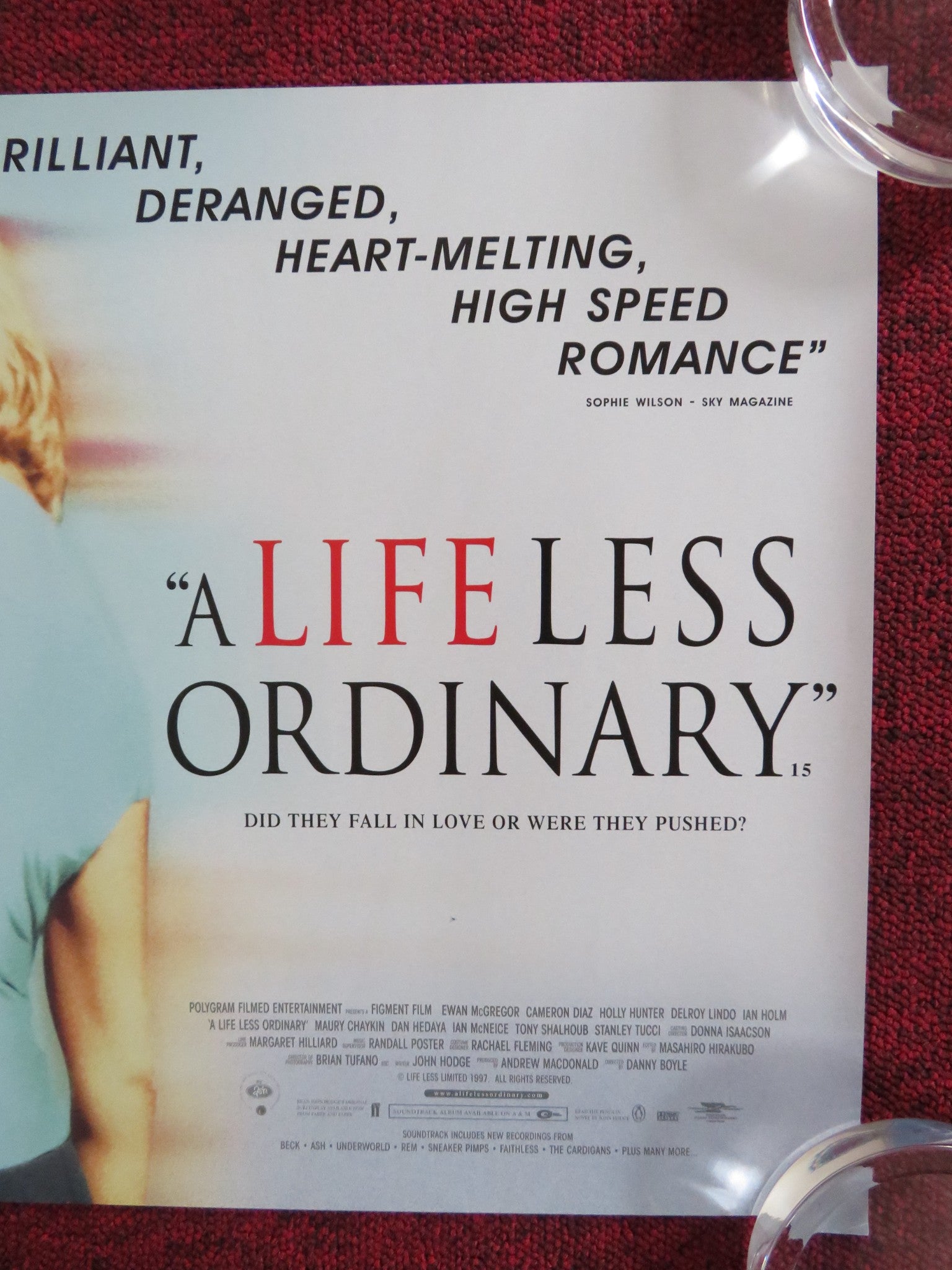 A LIFE LESS ORDINARY UK MINI QUAD POSTER EWAN MCGREGOR CAMERON
