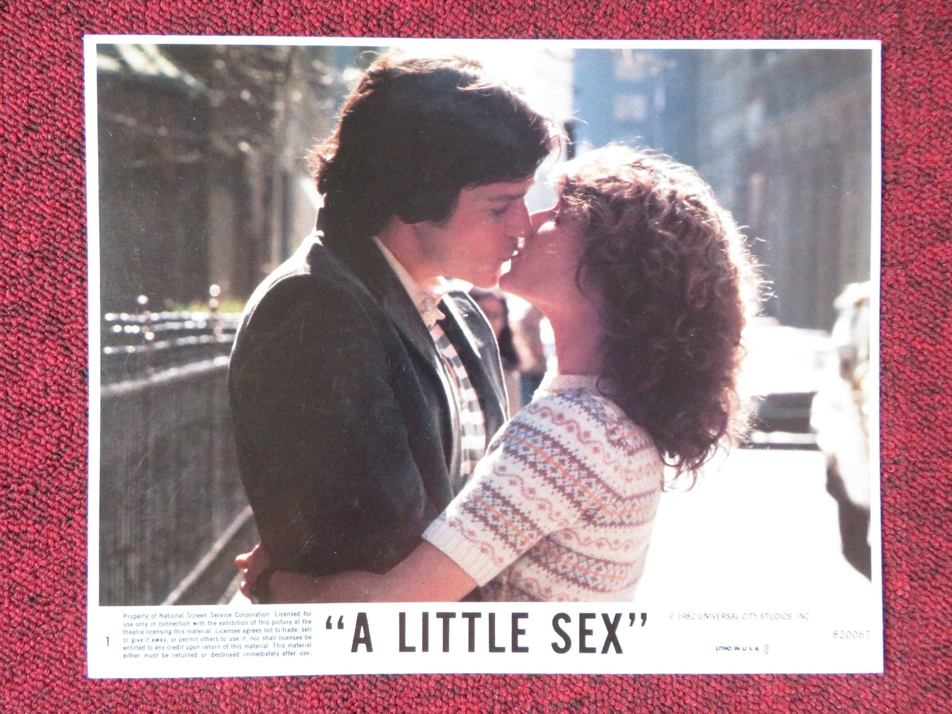 A LITTLE SEX - 1 LOBBY CARD TIM MATHESON KATE CAPSHAW 1982 Rendezvous Cinema Movie posters