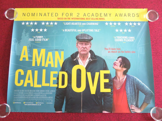 A MAN CALLED OVE UK QUAD ROLLED POSTER ROLF LASSGARD BAHAR PARS 2015 Movie posters