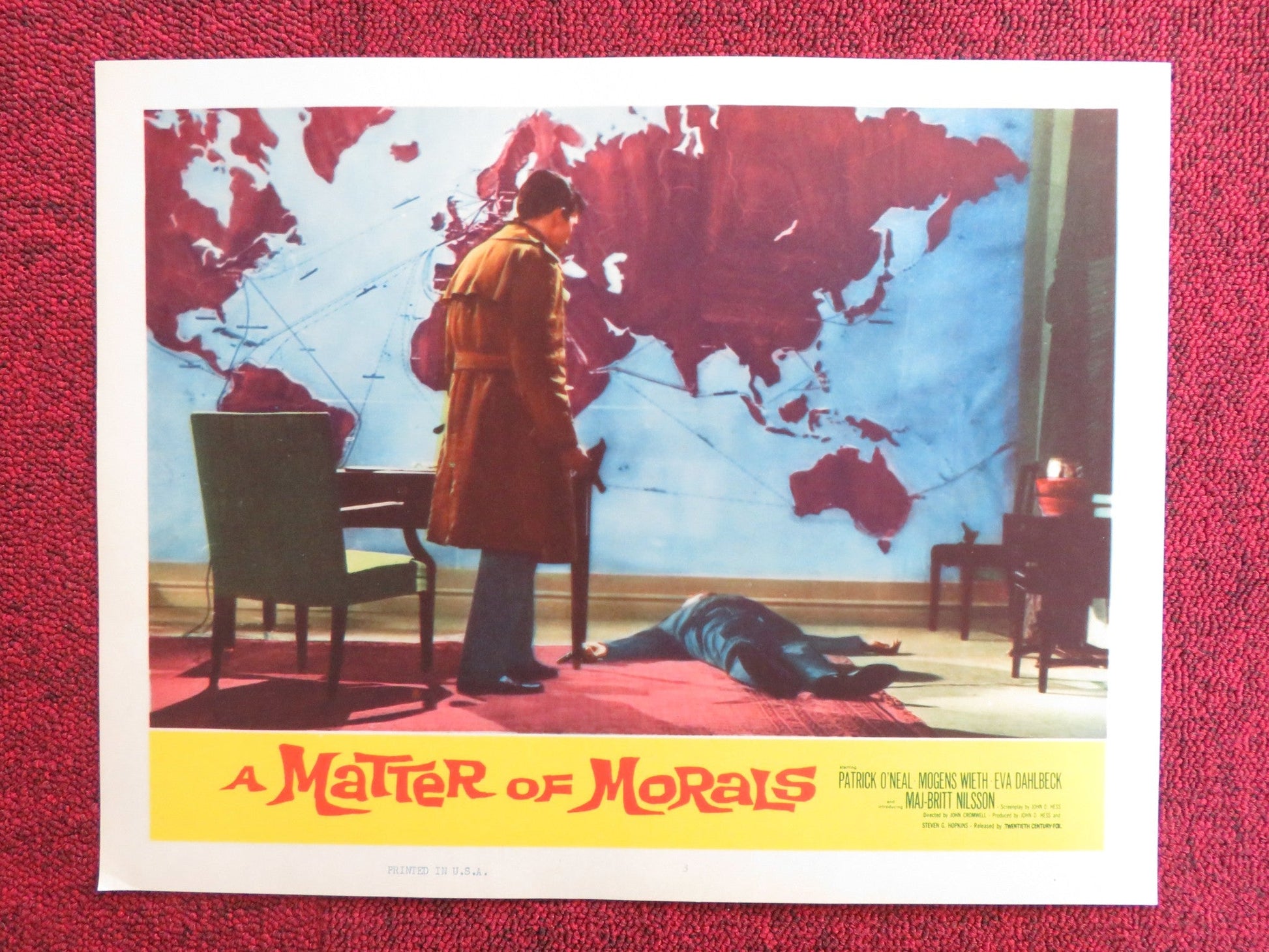 A MATTER OF MORALS US LOBBY CARD FULL SET PATRICK O'NEAL MOGENS WIETH 1960 Rendezvous Cinema Movie posters