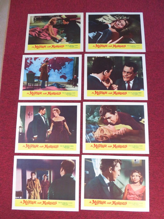 A MATTER OF MORALS US LOBBY CARD FULL SET PATRICK O'NEAL MOGENS WIETH 1960 Rendezvous Cinema Movie posters