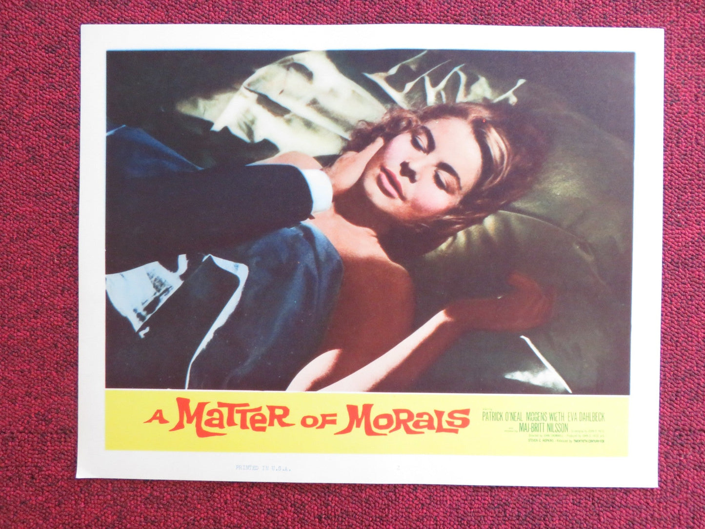 A MATTER OF MORALS US LOBBY CARD FULL SET PATRICK O'NEAL MOGENS WIETH 1960 Rendezvous Cinema Movie posters