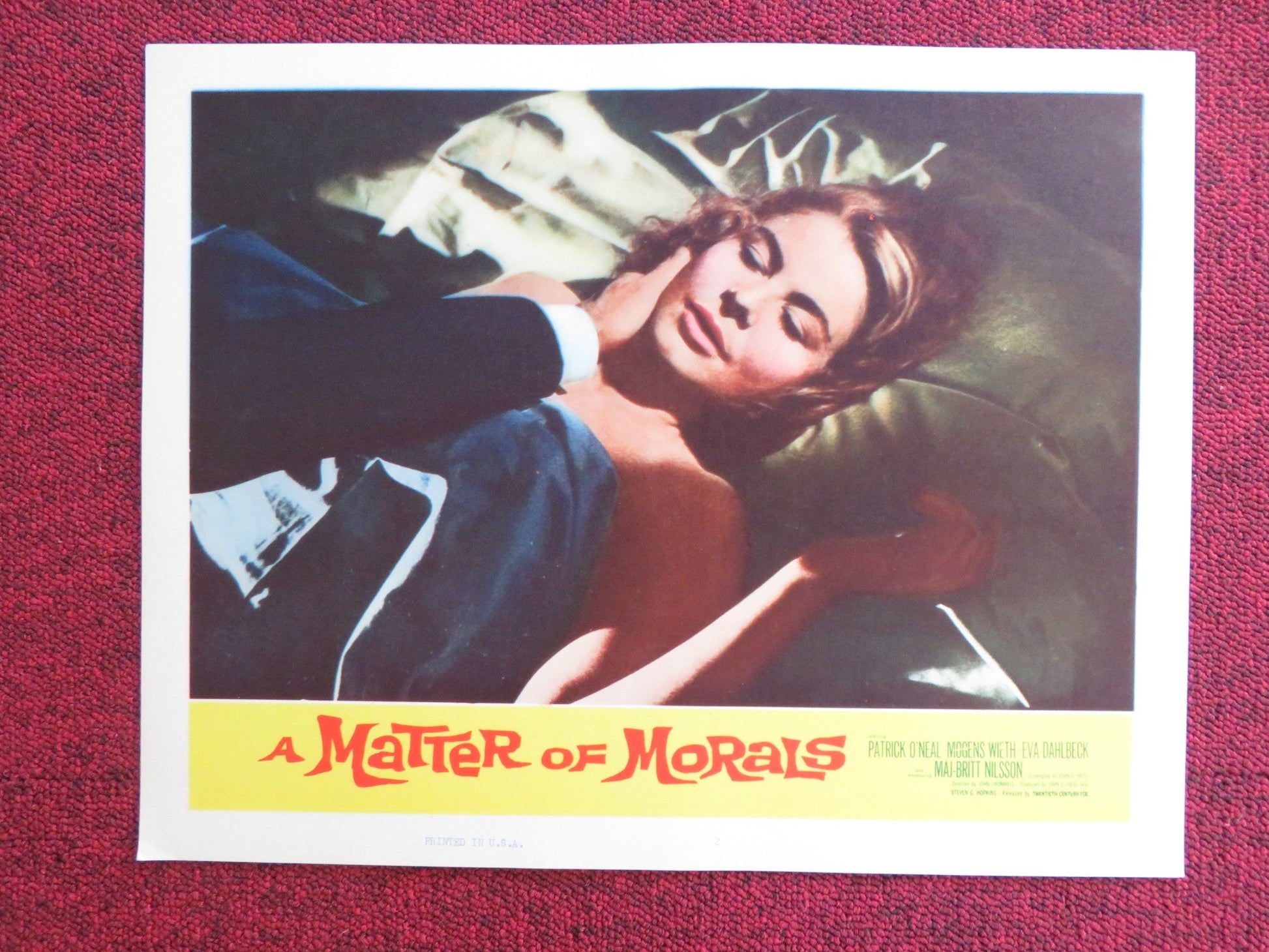 A MATTER OF MORALS US LOBBY CARD FULL SET PATRICK O'NEAL MOGENS WIETH 1960 Rendezvous Cinema Movie posters