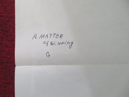 A MATTER OF WINNING FOLDED US ONE SHEET POSTER GORDON SHAFER PAMELA WHITNEY 1973 Movie posters