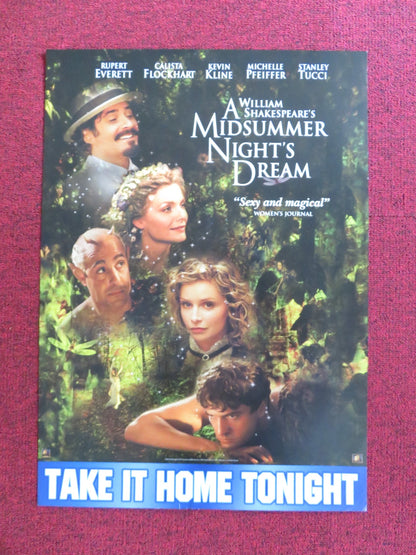 A MIDSUMMER NIGHT'S DREAM VHS VIDEO POSTER RUPERT EVERETT MICHELLE PFEIFFER 1999 Rendezvous Cinema Movie posters