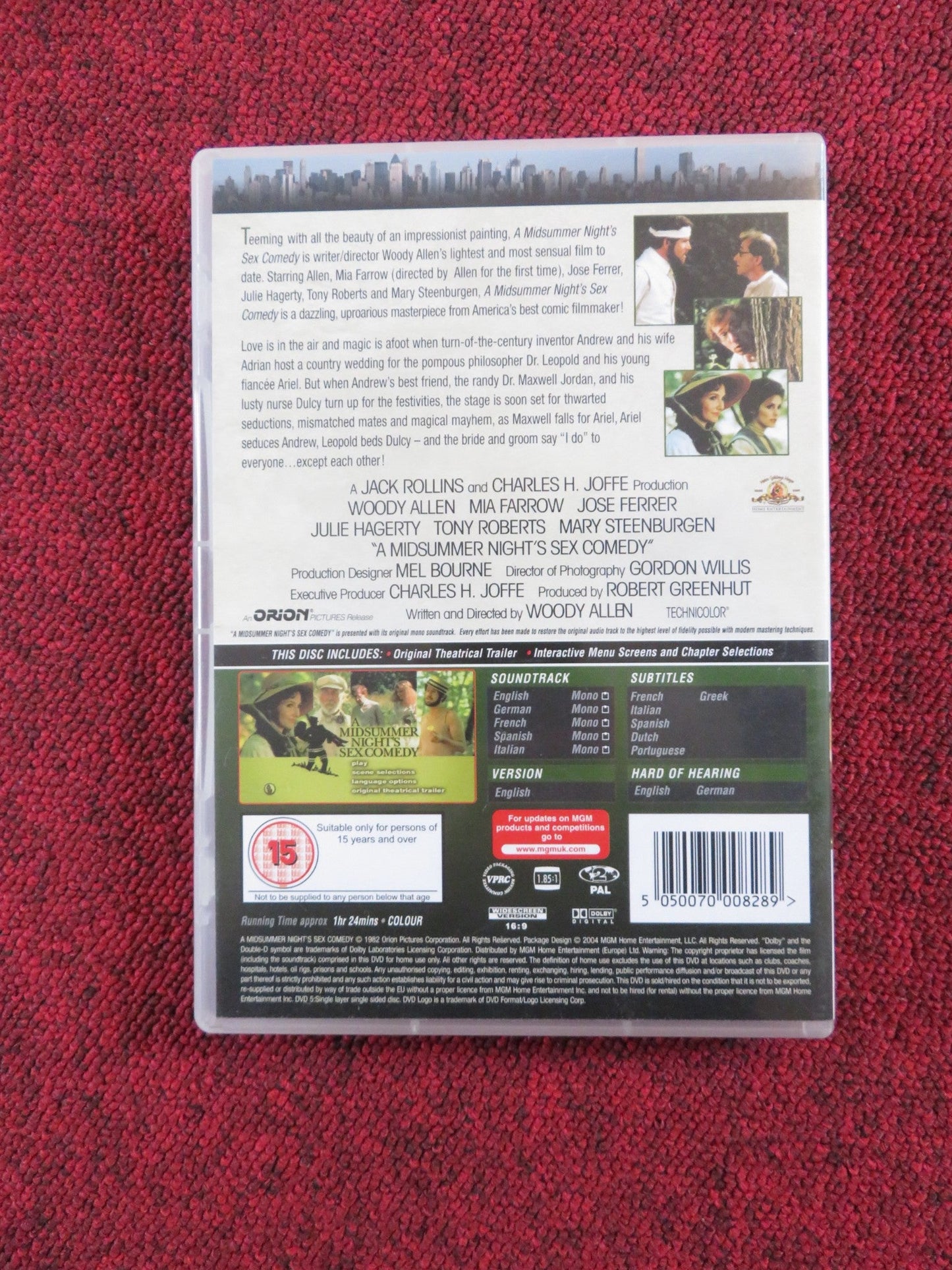 A MIDSUMMER NIGHT'S SEX COMEDY (DVD) WOODY ALLEN MIA FARROW 1982 REGION 2 Rendezvous Cinema Movie posters