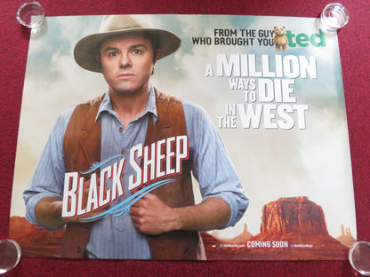 A MILLION WAYS TO DIE IN THE WEST TO UK QUAD ROLLED POSTER M. CHAMBERLAIN 2014 Rendezvous Cinema Movie posters