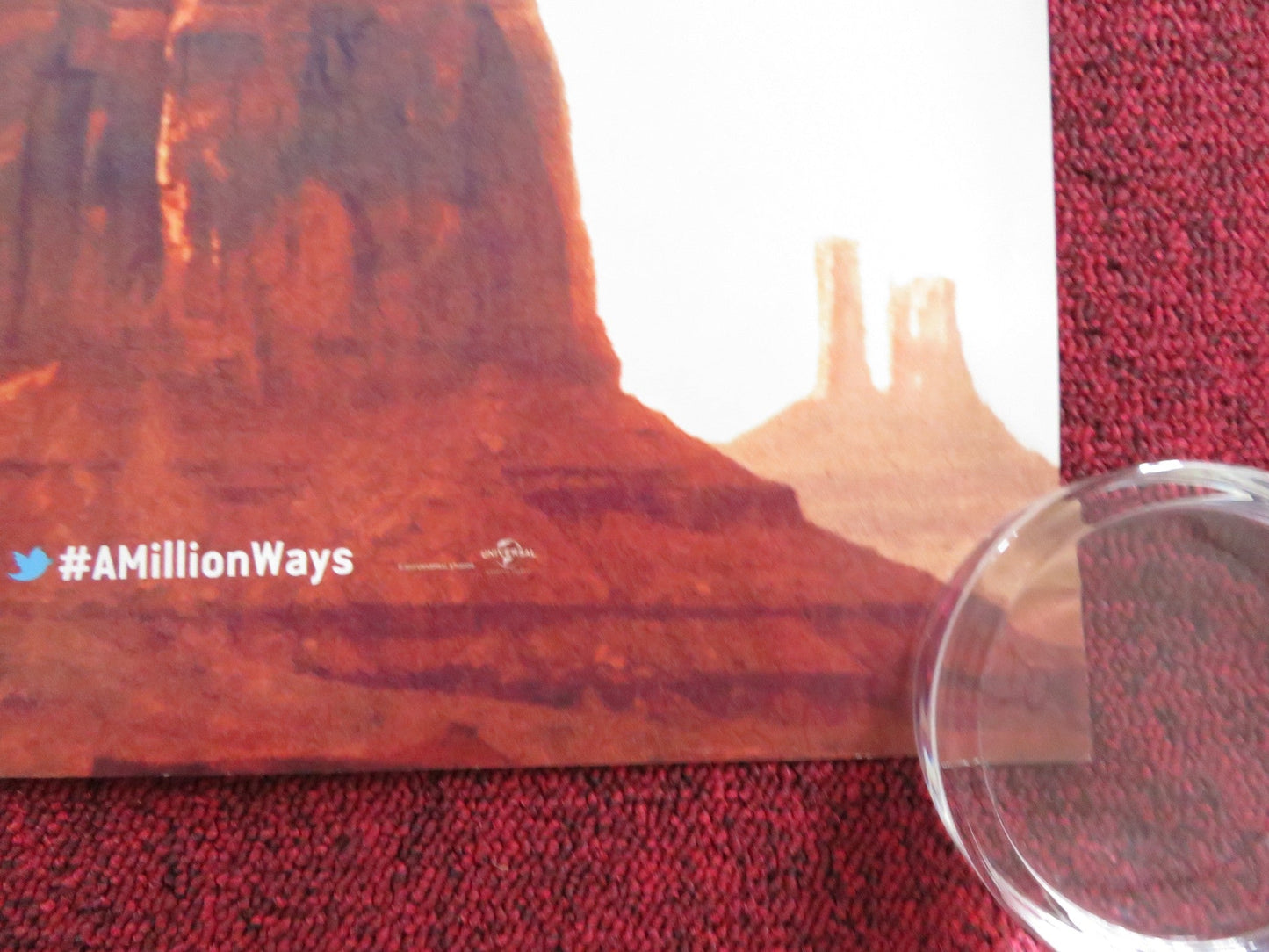 A MILLION WAYS TO DIE IN THE WEST TO UK QUAD ROLLED POSTER M. CHAMBERLAIN 2014 Rendezvous Cinema Movie posters