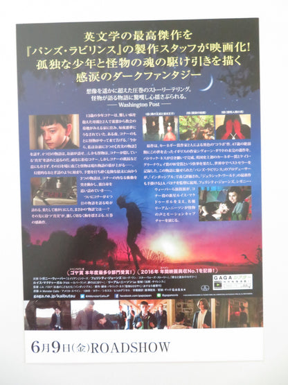 A Monster Calls Japanese Chirashi (B5) Poster Weaver MacDougall 2016 Movie posters