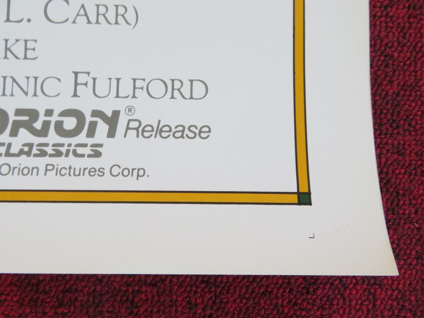 A MONTH IN THE COUNTRY US ONE SHEET ROLLED POSTER COLIN FIRTH N. RICHARDSON 1987 - Rendezvous Cinema