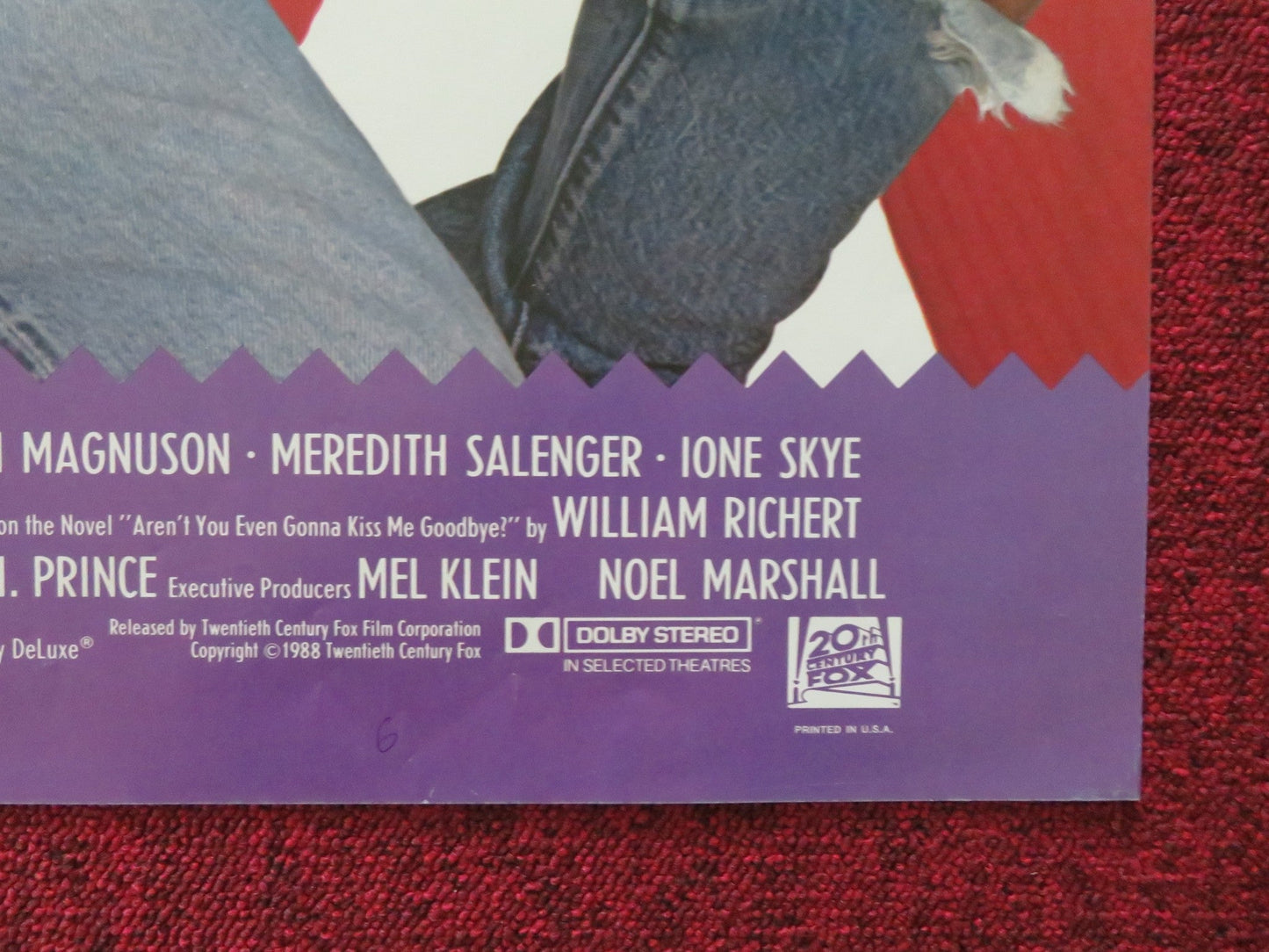 A NIGHT IN THE LIFE OF JIMMY REARDON FOLDED US ONE SHEET POSTER R. PHOENIX 1988 Movie posters