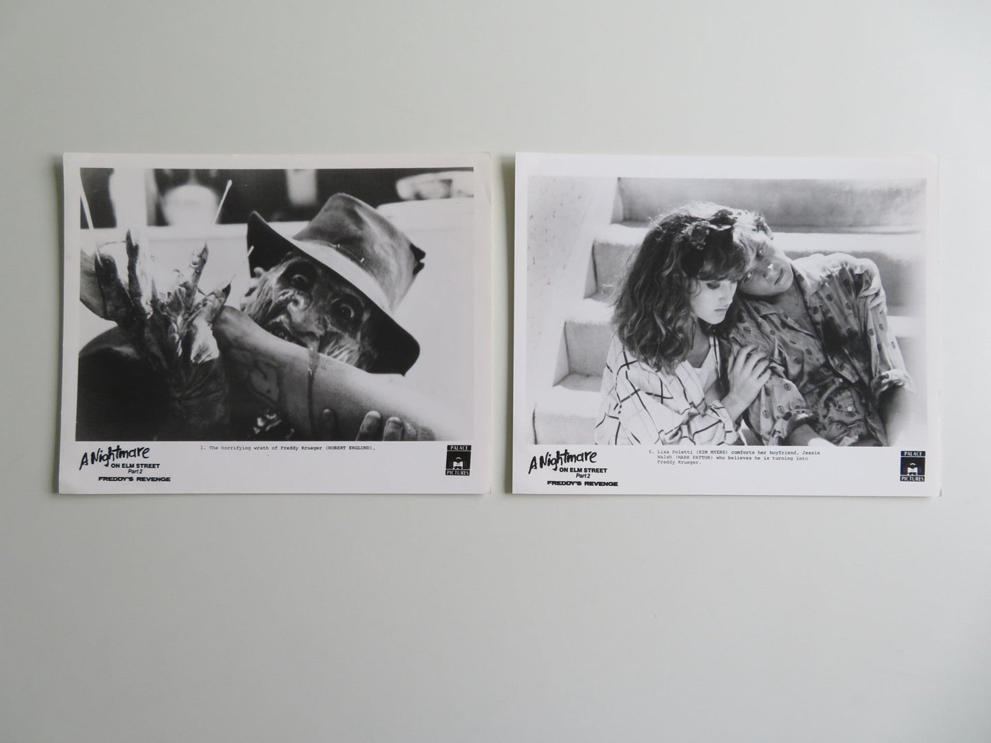 A NIGHTMARE ON ELM STREET 2 MOVIE STILL PHOTO LOT OF 2 ROBERT ENGLUND 1985 Movie posters