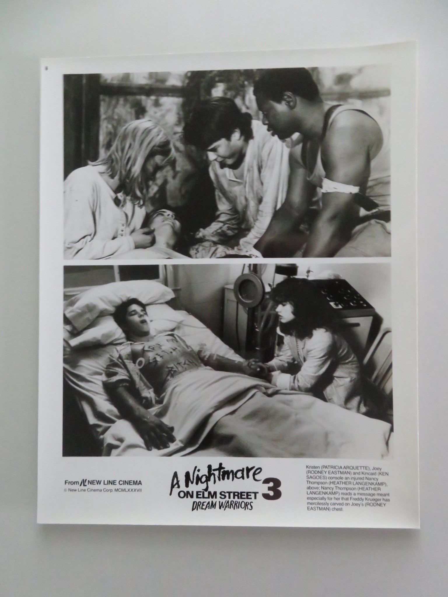 A Nightmare On Elm Street 3: Dream Warriors - B MOVIE STILL PHOTO LOT OF 4 1987 Movie posters