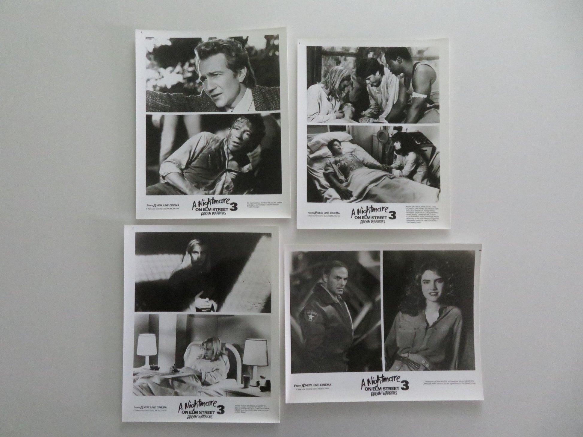A Nightmare On Elm Street 3: Dream Warriors - B MOVIE STILL PHOTO LOT OF 4 1987 Movie posters