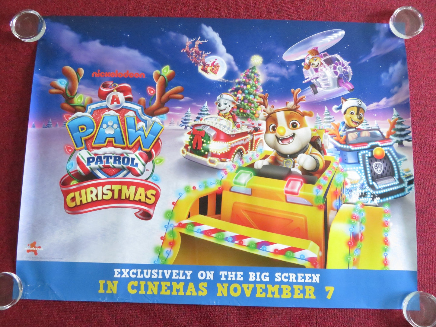 A PAW PATROL CHRISTMAS UK QUAD ROLLED POSTER JESSE GERVASI LUKE DIETZ 2025 Movie posters