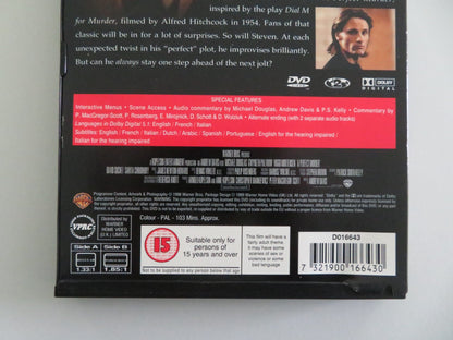 A Perfect Murder (DVD) Michael Douglas Gwyneth Paltrow 1998 Region 2 Movie posters